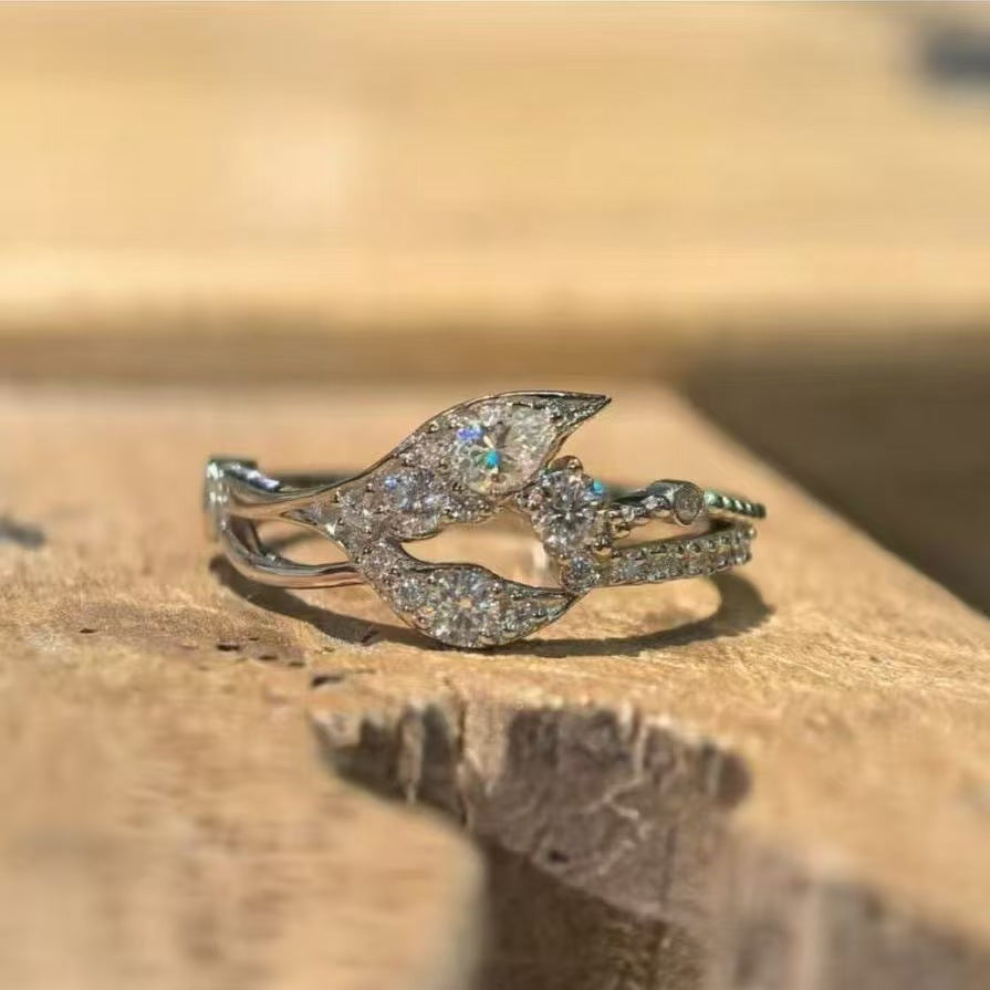 Celestial Star Open Ring, Elegant Light Luxury High-End Jewelry For Daily Wear