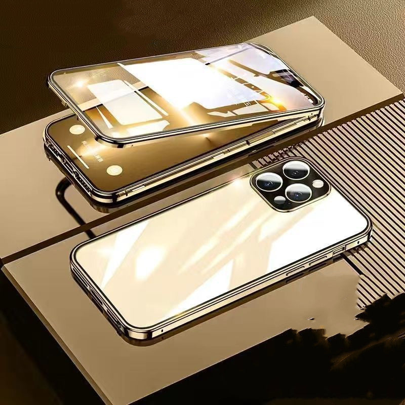 Suitable For 14 Mobile Phone Case Double-sided Magnetic Glass