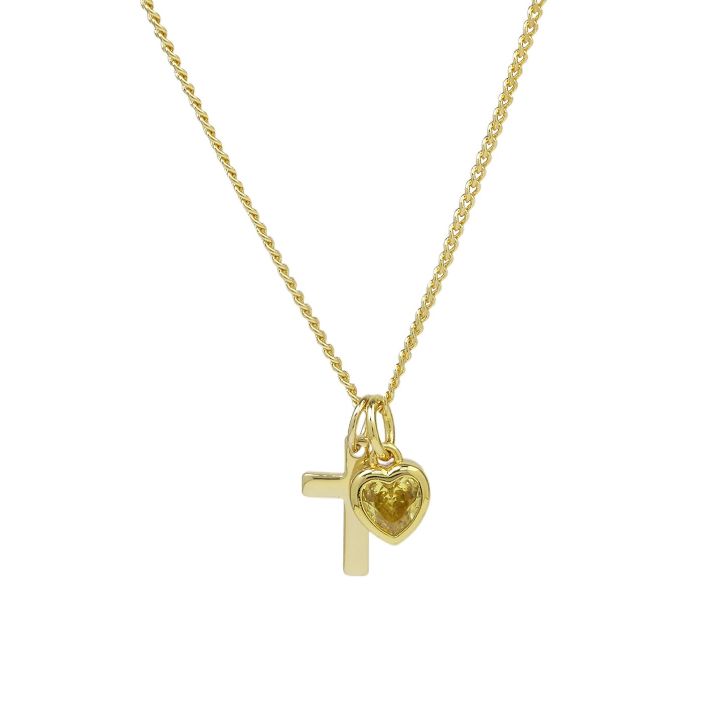 Heart-Shaped December Birthstone Pendant Necklace