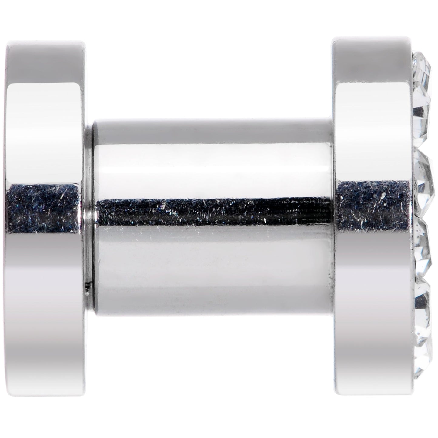 4G Clear Gem Concentric Circles Screw Fit Plug Set