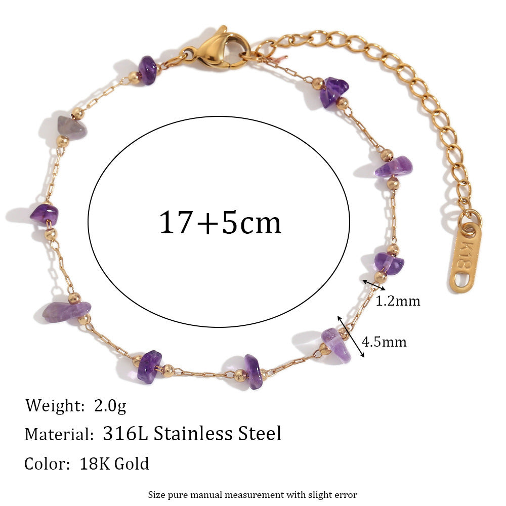 Fashionable Natural Pebble Handmade Bracelet