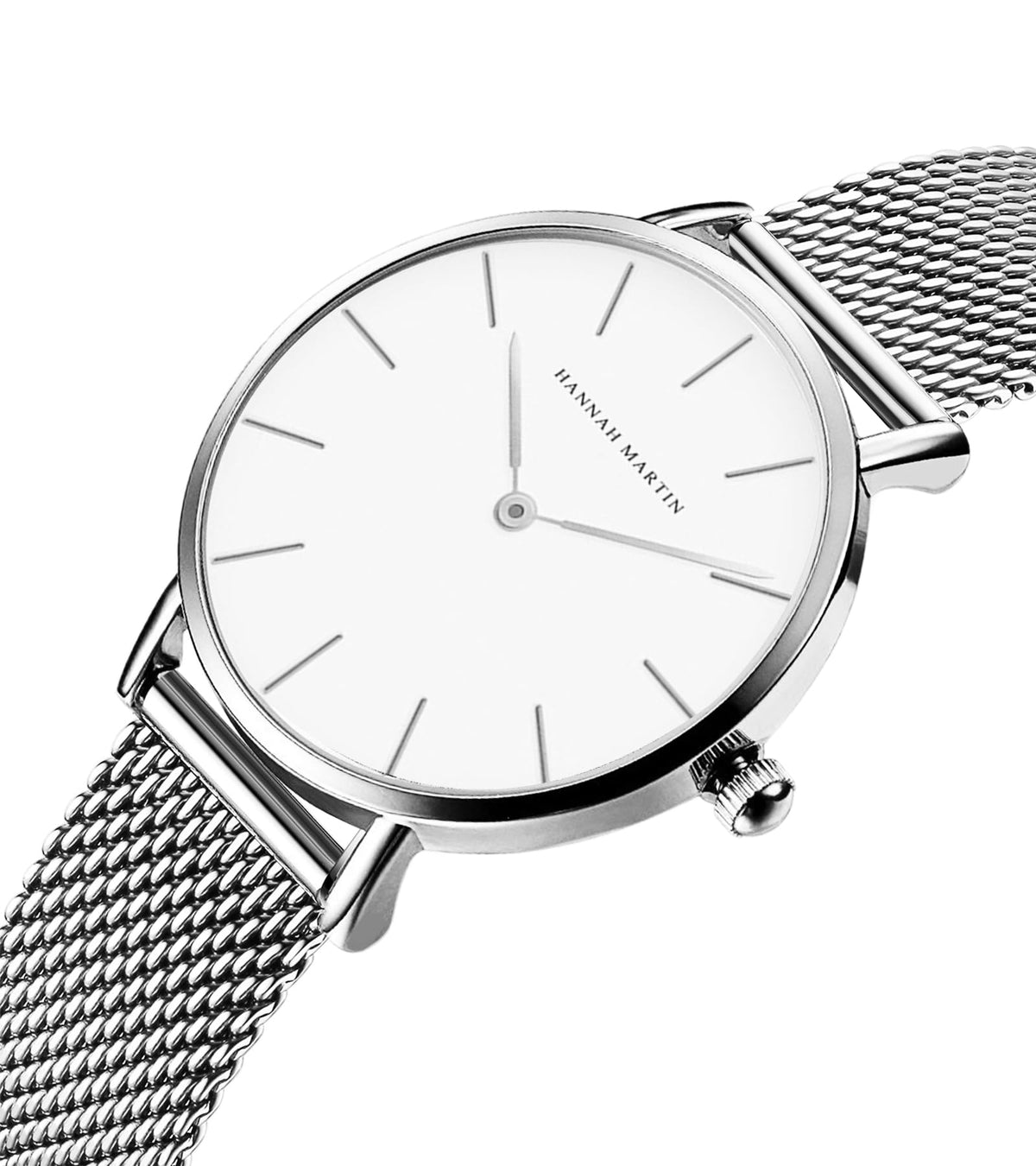 HANNAH MARTIN Watches for Women Analog Women's Watch with Stainless Steel Expansion Band Minimalist Slim Dial 30M Waterproof Ladies Dress Wristwatch for Casual Daily Business