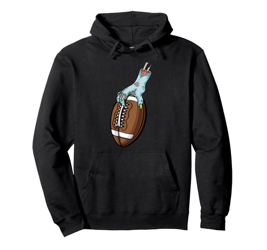 Zombie Football Mom Halloween Season Hoodie - Unique Graphic Men Women