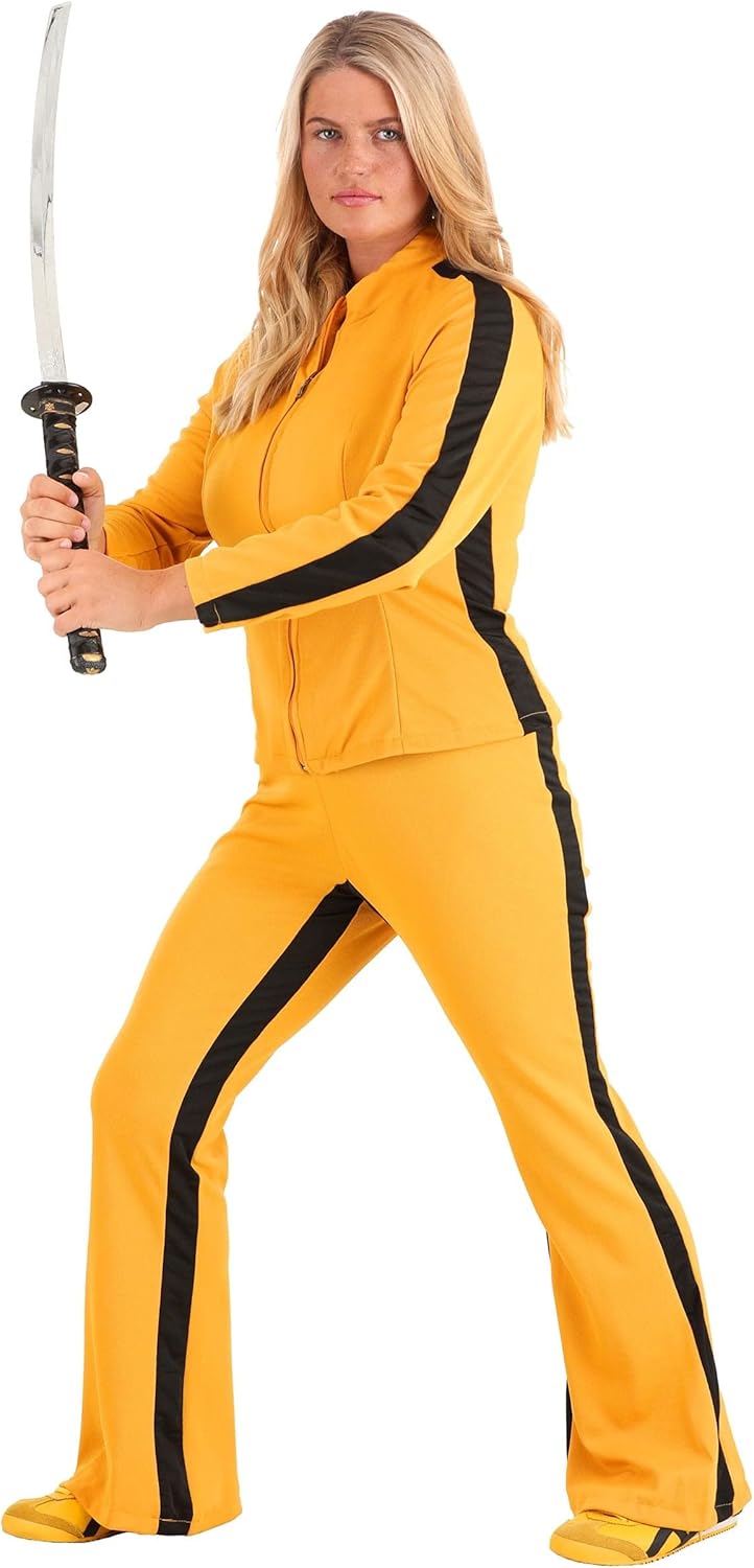 Kill Bill Beatrix Kiddo Costume - Women's Yellow Kung-Fu Jumpsuit