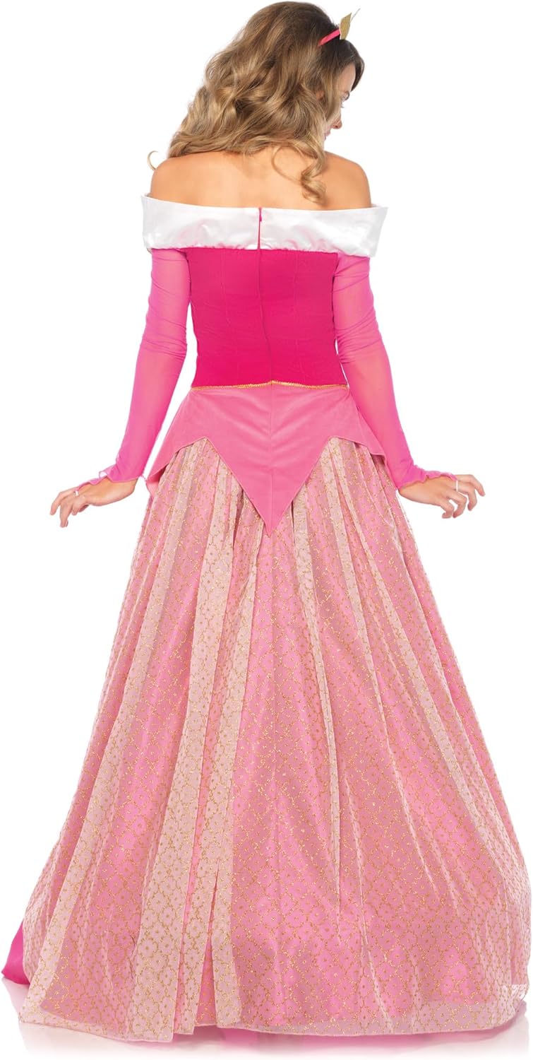 Sleeping Beauty Princess Aurora Costume - Women's Ball Gown with Crown