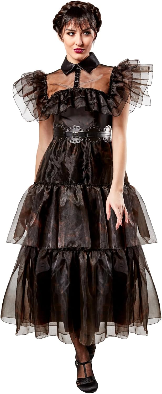 Wednesday Rave Dance Costume Dress Women - Gothic Party Halloween Outfit