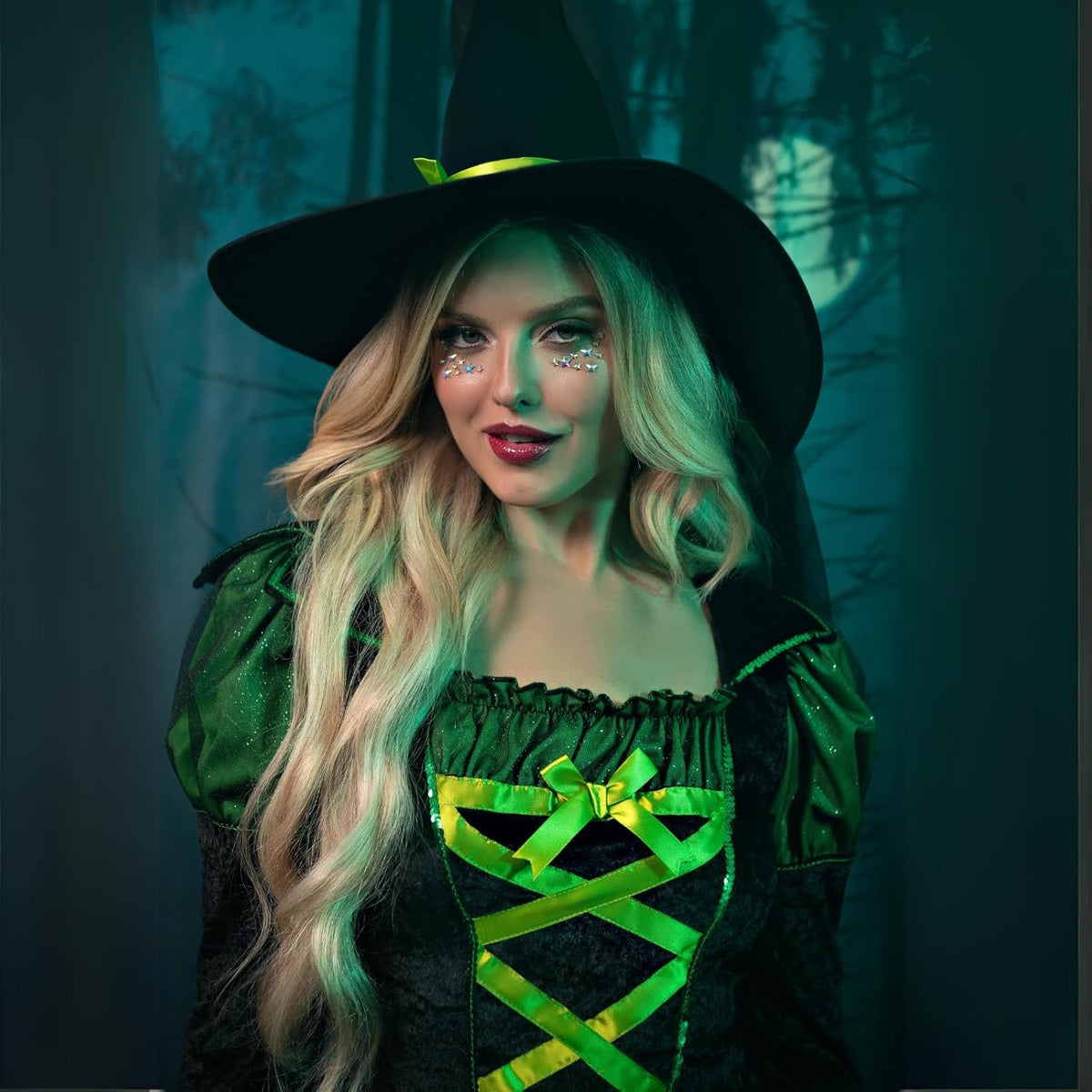 Storybook Witch Costume - Women's 2-Piece Halloween Dress with Hat and Veil