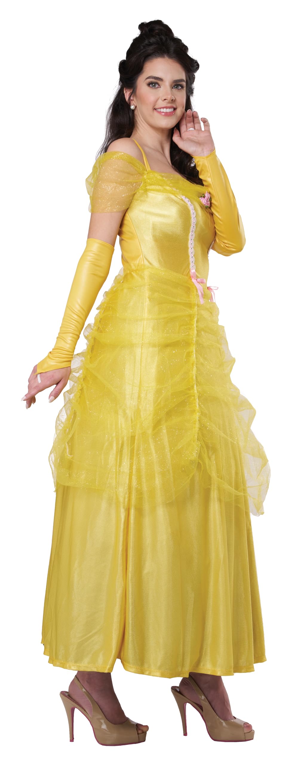 Women's Classic Beauty Princess Costume - Fairytale Long Dress with Gloves