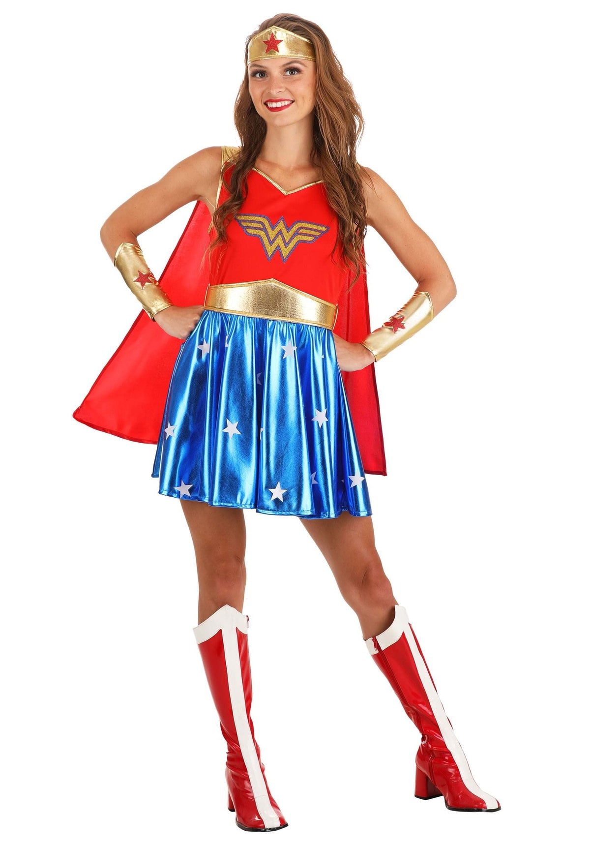 Wonder Woman Costume - Women's Superhero Outfit with Cape and Accessories