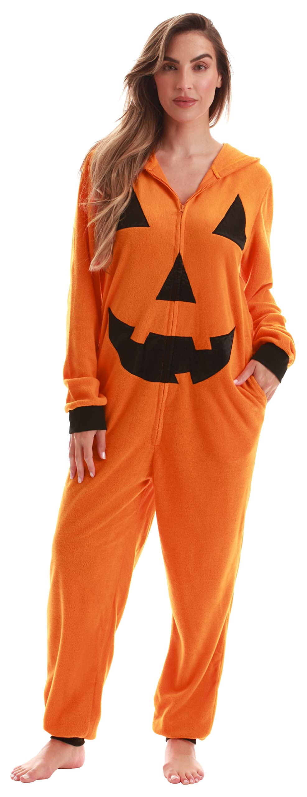 Adult Onesie Pajamas Costume - Cozy Fleece Jumpsuit for Women Men