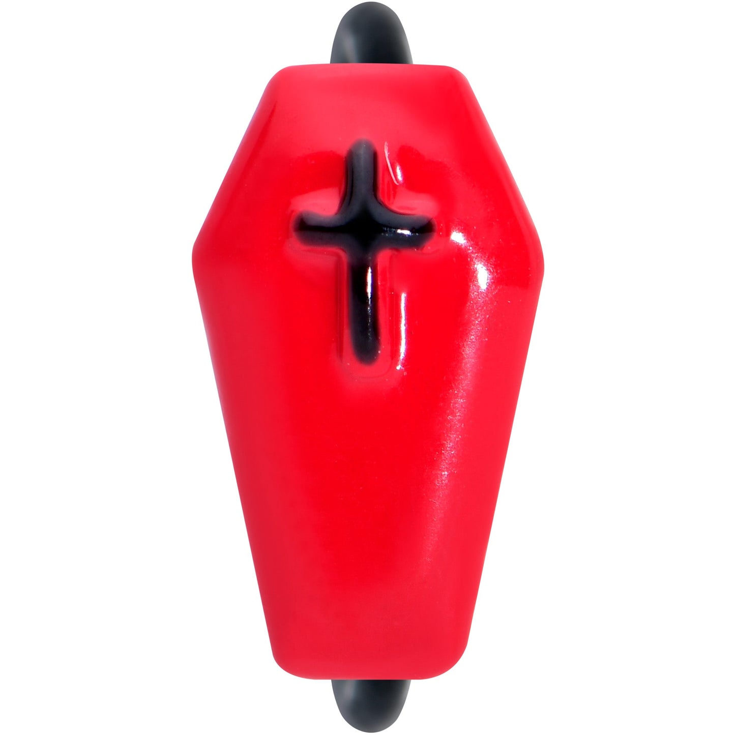 20G 5/16 Black Red Coffin Halloween Nose Hoop