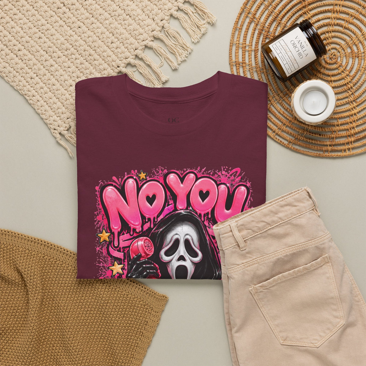 “No You Hang Up” Ghost Face Graphic Tee