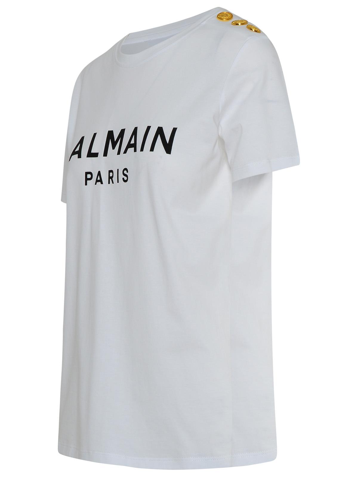 Balmain White Cotton T-Shirt Women Women
