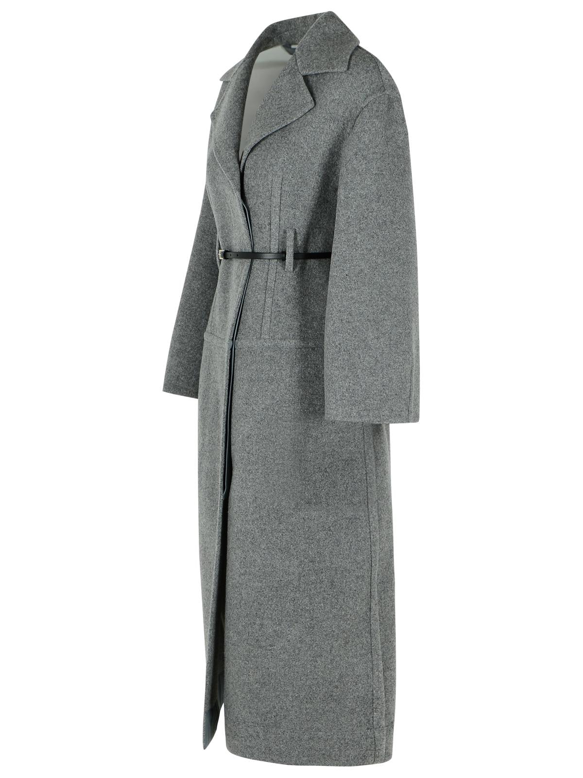 Jil Sander Grey Virgin Wool Coat Women Women