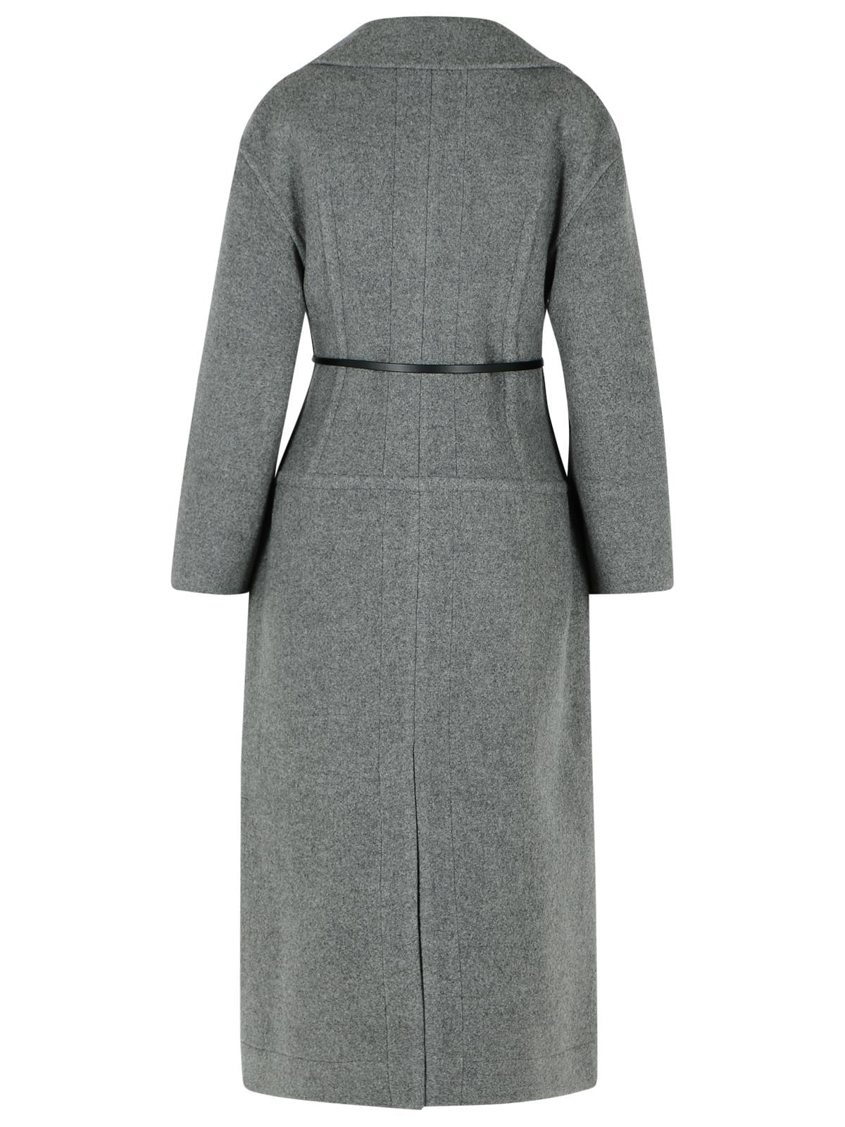 Jil Sander Grey Virgin Wool Coat Women Women