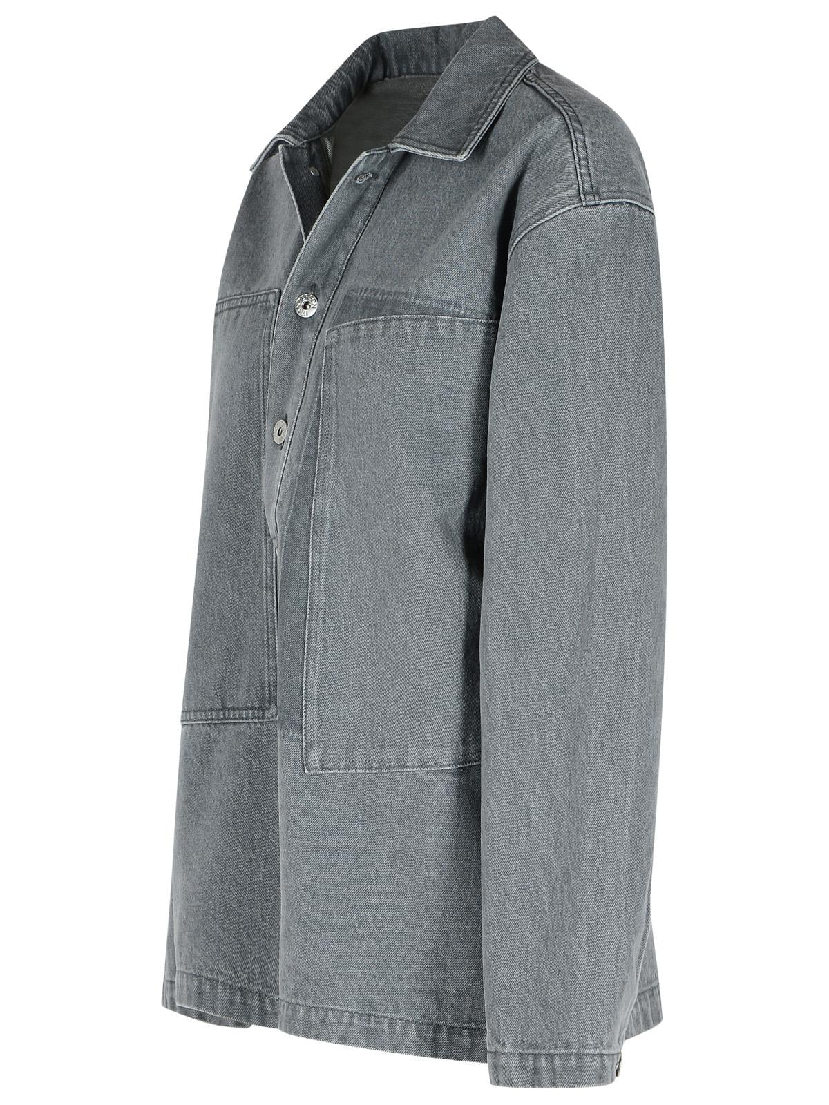 Jw Anderson 'Rugby' Grey Denim Shirt Women Women