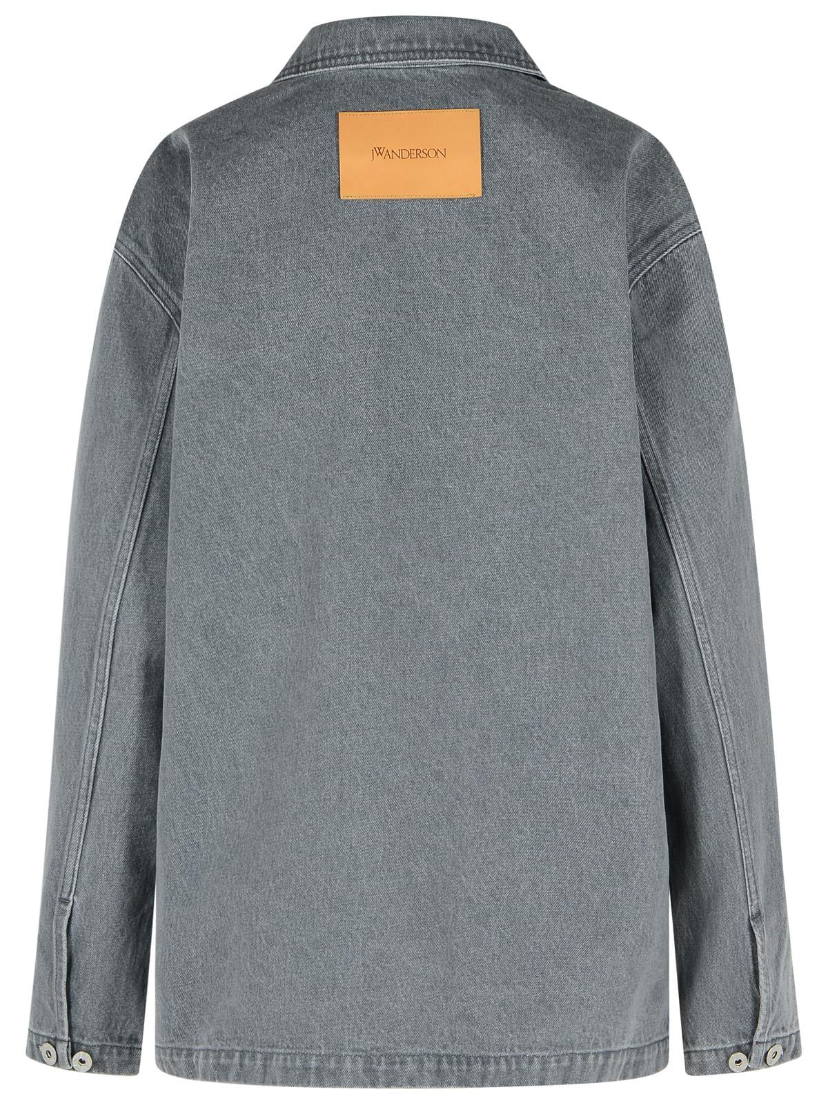 Jw Anderson 'Rugby' Grey Denim Shirt Women Women