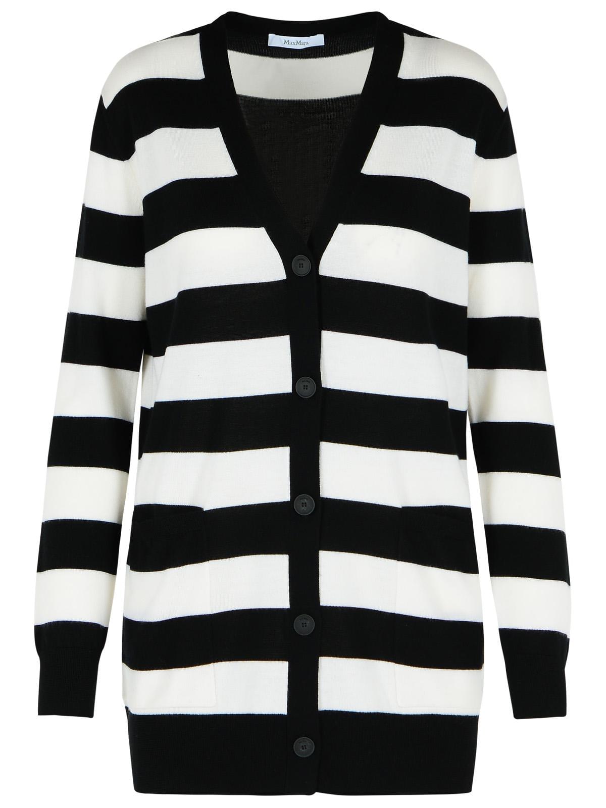 Max Mara 'Fiemme' Two-Tone Virgin Wool Cardigan Women
