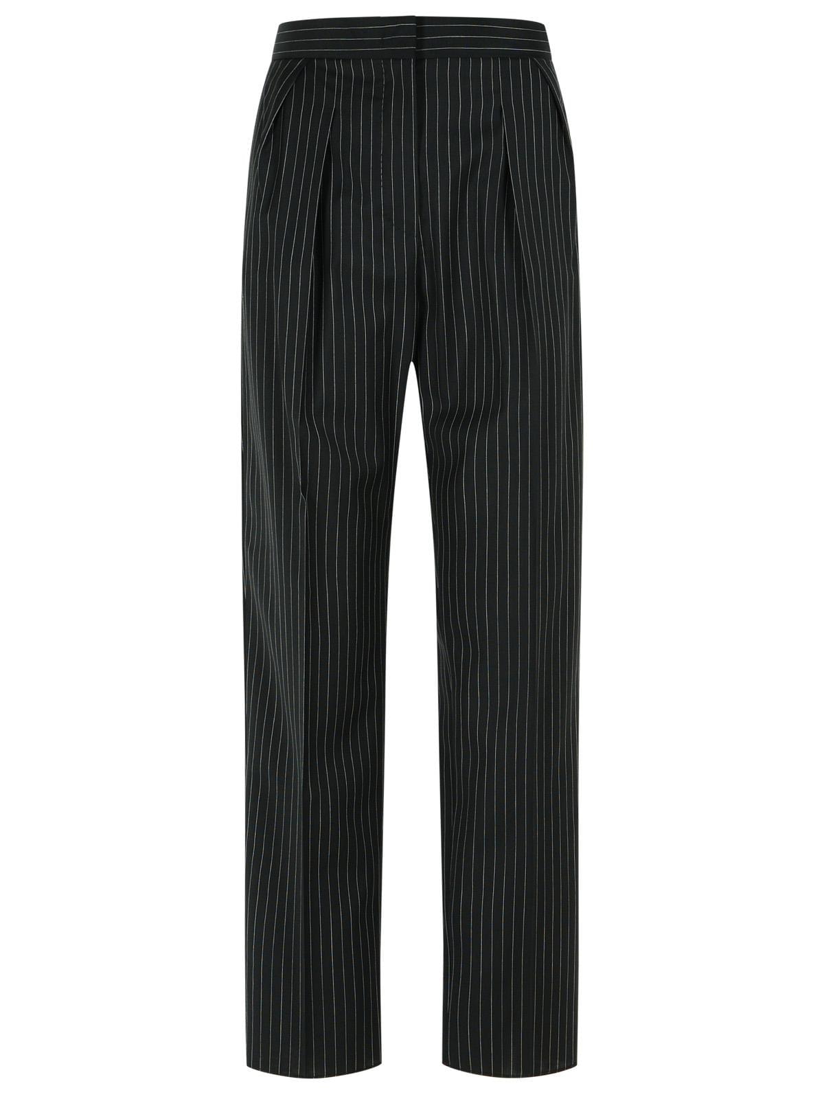 Max Mara 'Sesamo Carrot' Black Virgin Wool Tela Pants Women Women