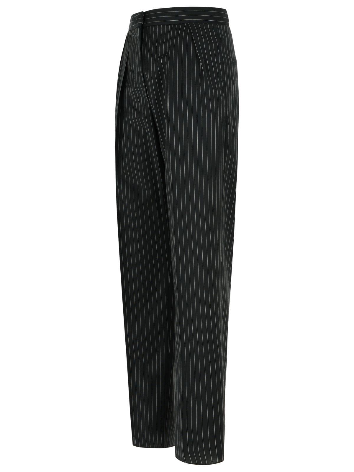 Max Mara 'Sesamo Carrot' Black Virgin Wool Tela Pants Women Women