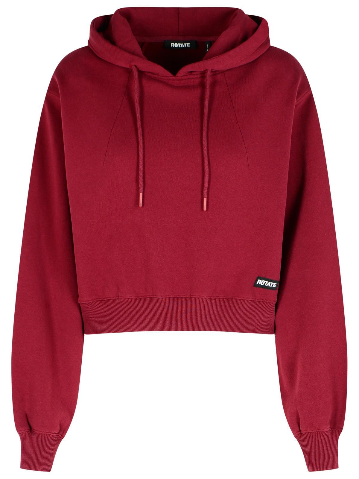 Rotate Burgundy Cotton Sweatshirt Women Women