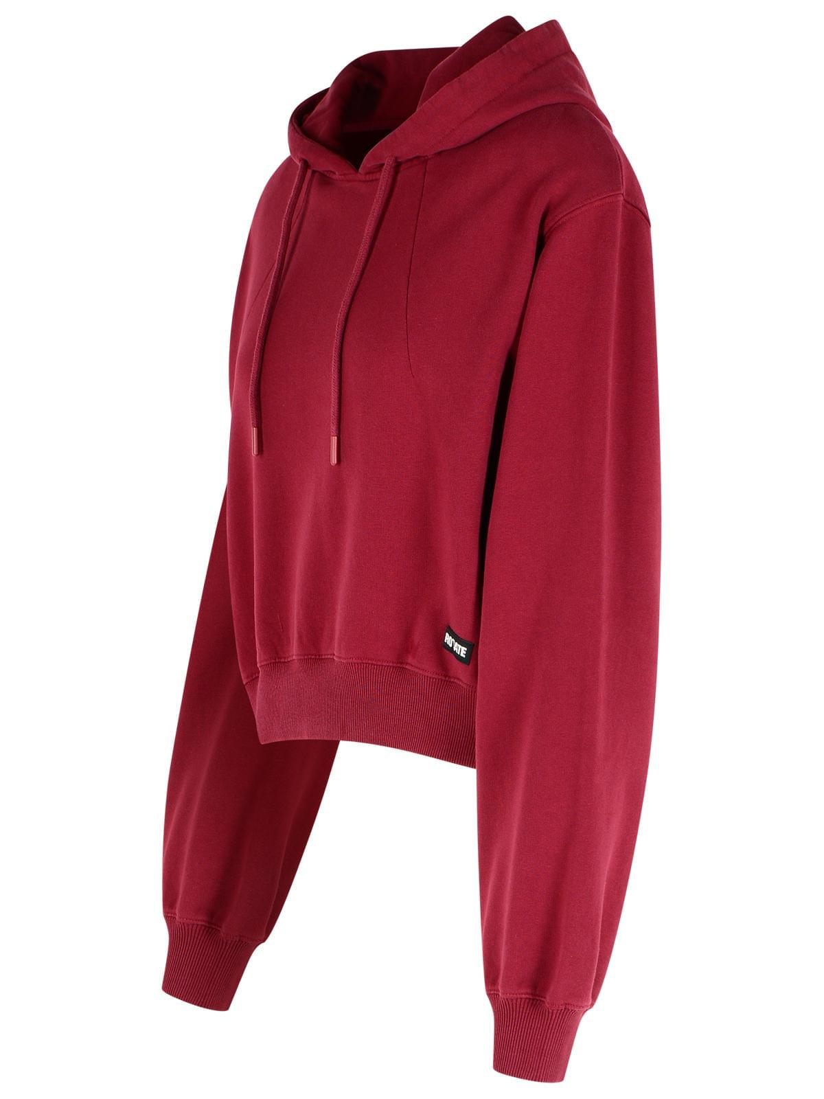 Rotate Burgundy Cotton Sweatshirt Women Women