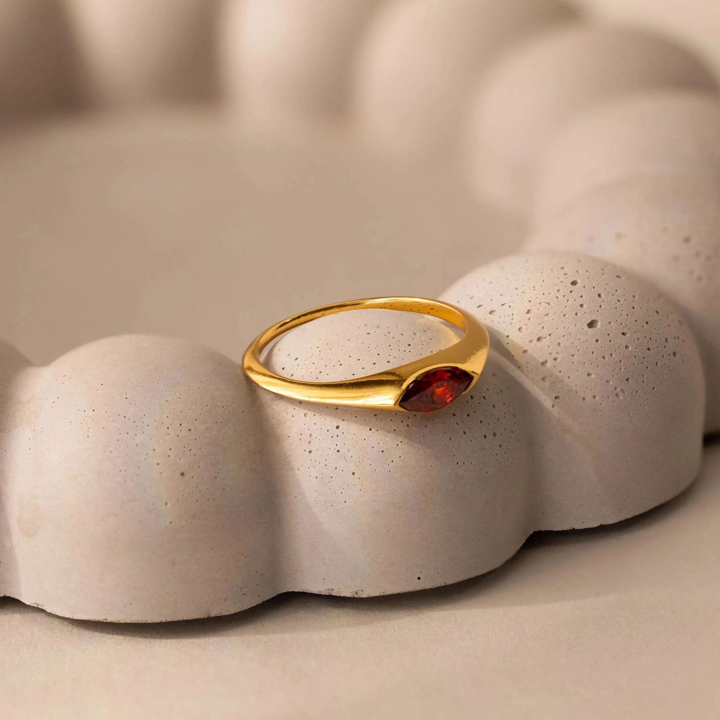 Stainless Steel December Birthstone Ring
