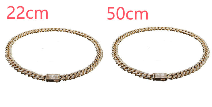 Stainless Steel Titanium Steel Cuban Chain Necklace Bracelet