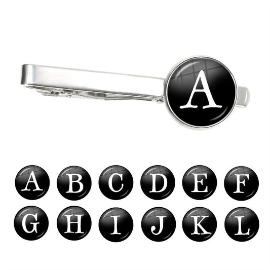 Letter Tie Clip Decoration With French Shirt