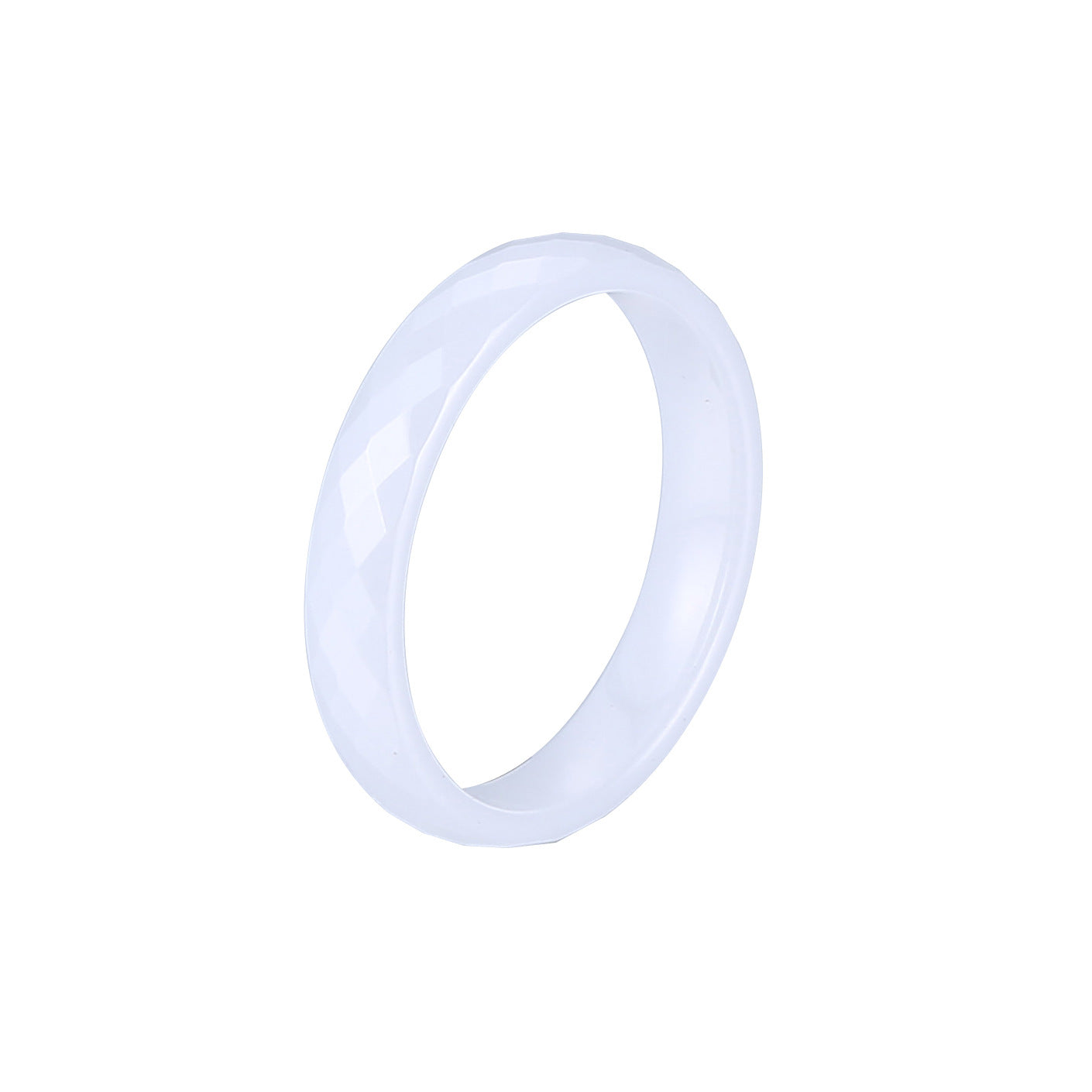 Multi-faceted Rhombus Ceramic Ring For Men