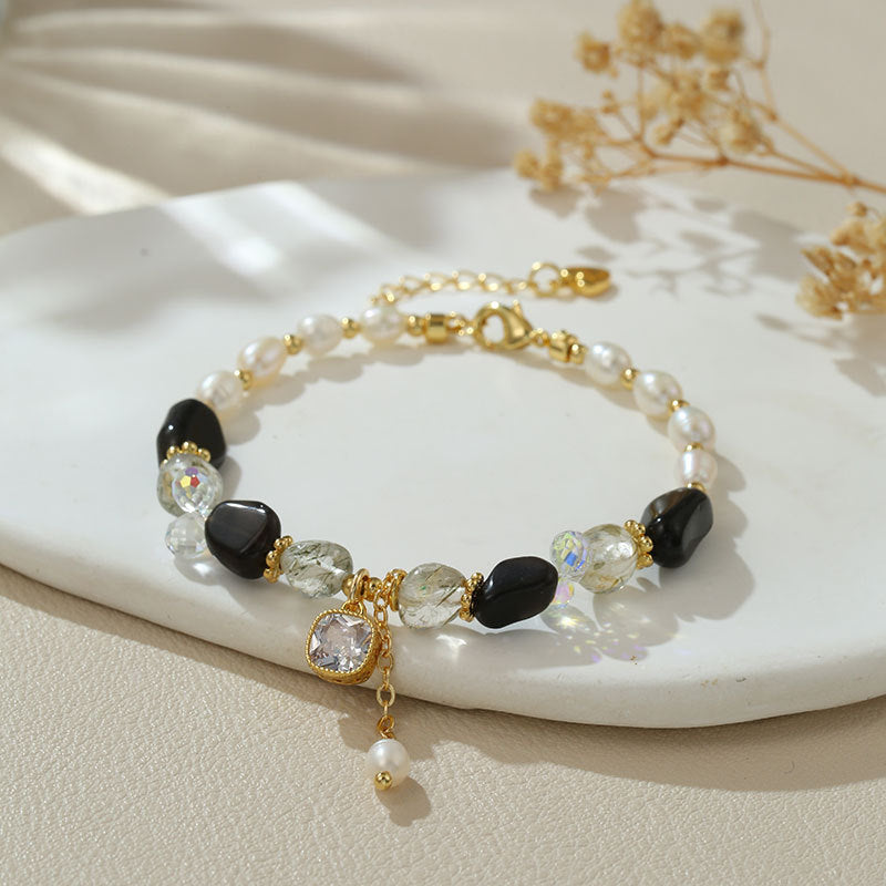 Natural Freshwater Pearl Bracelet Minimalist And Elegant Versatile Zircon Design