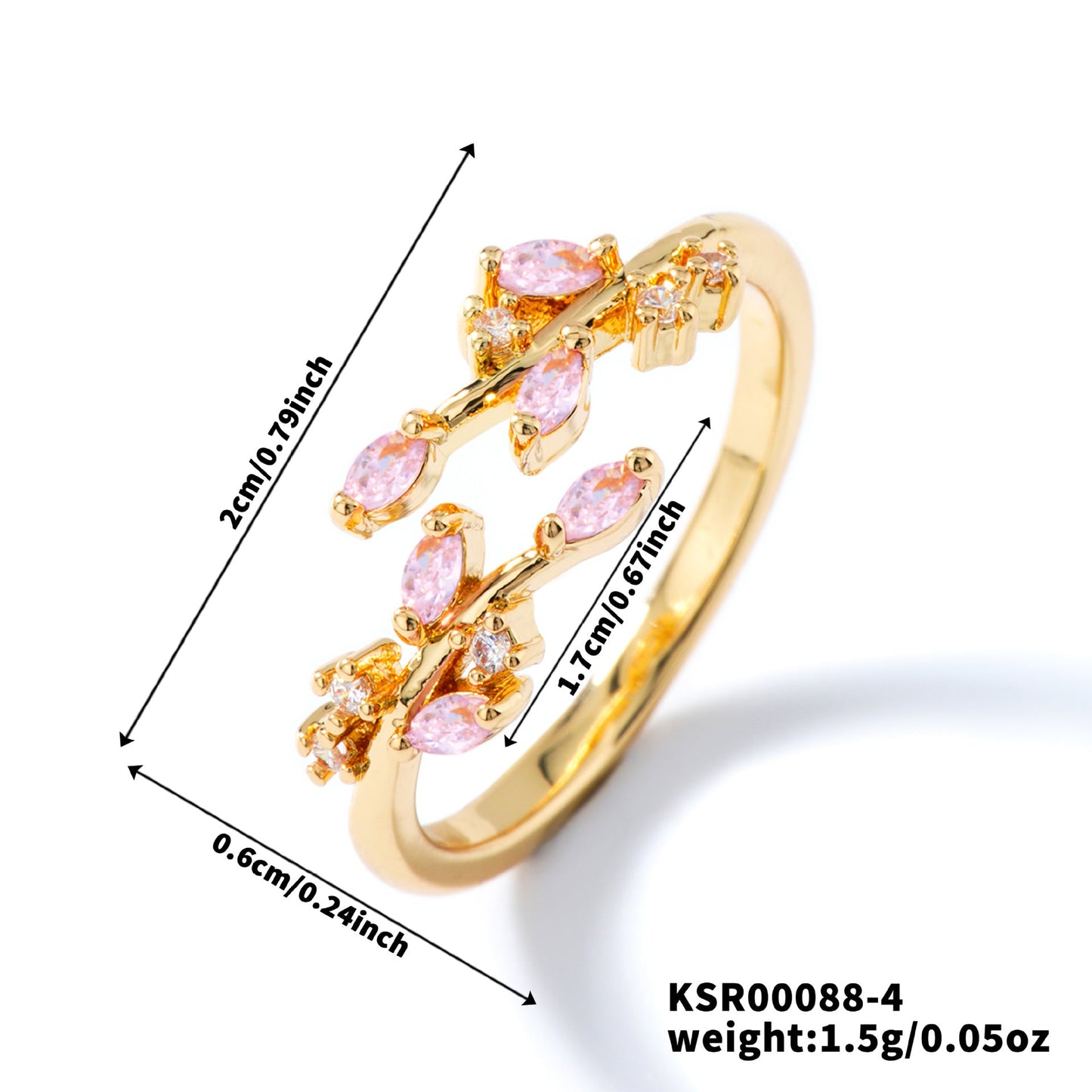 Womens Personality Leaf Ring