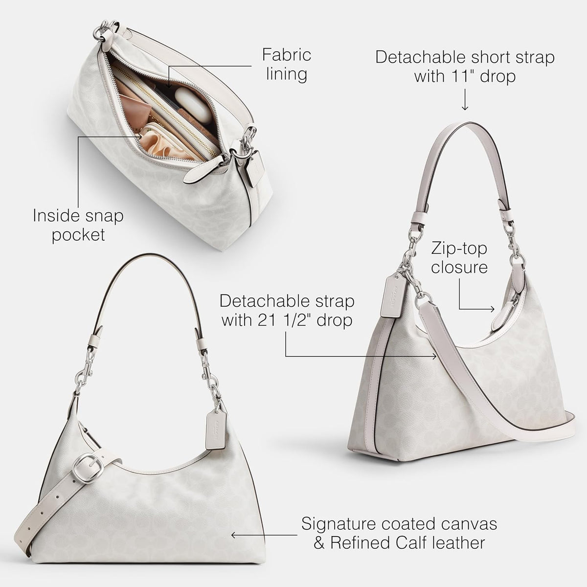 Coated Canvas Signature Juliet Shoulder Bag