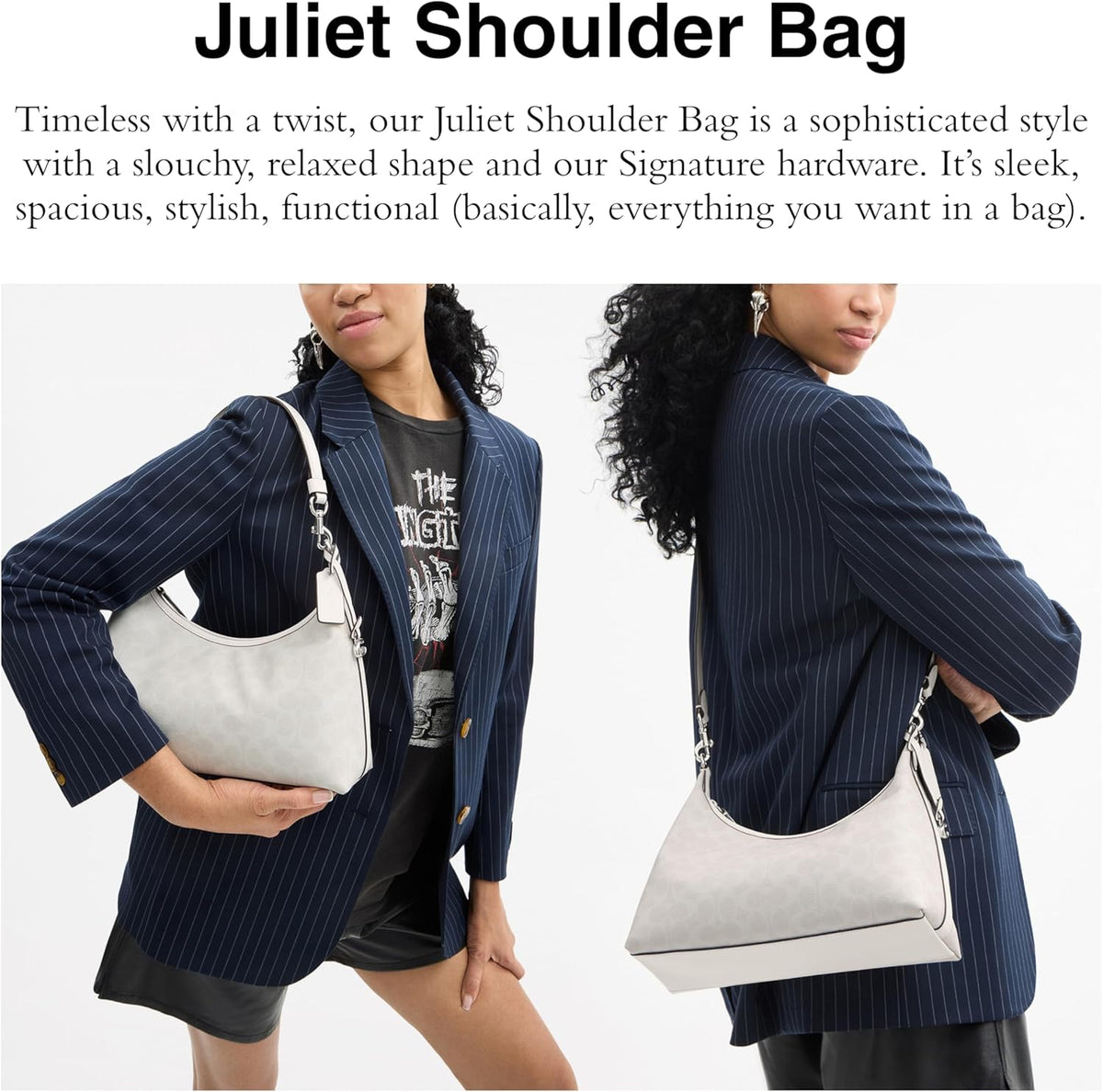 Coated Canvas Signature Juliet Shoulder Bag