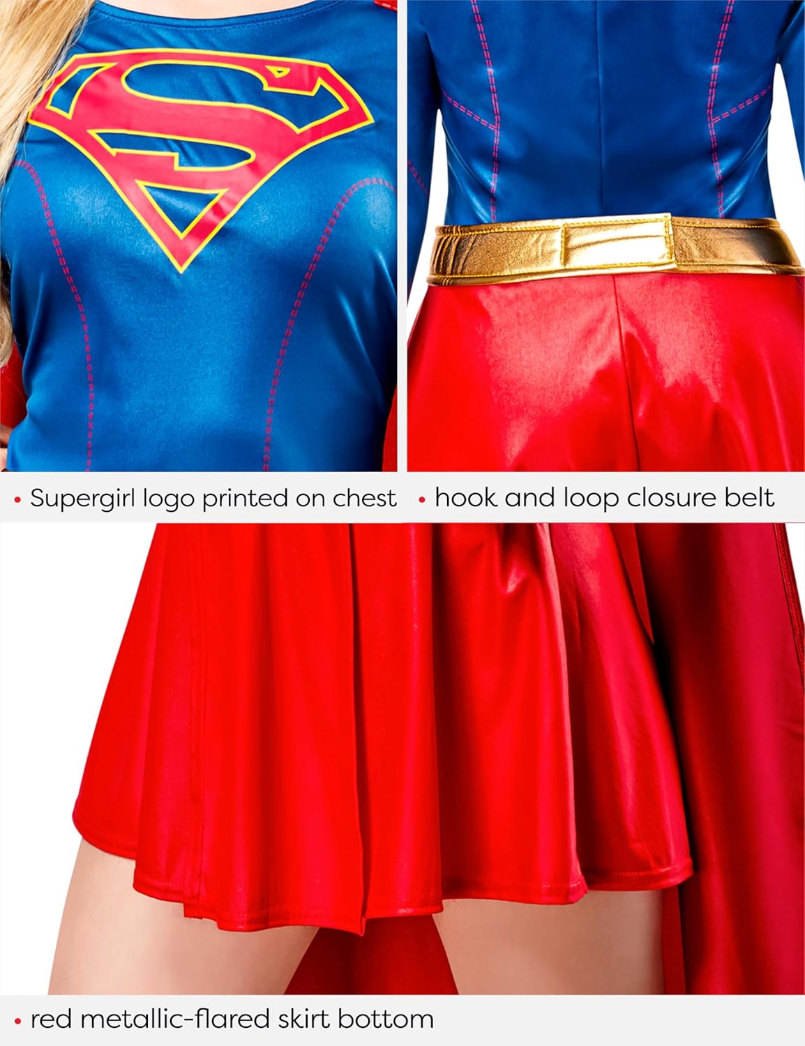 Supergirl Costume Dress - TV Show Inspired Women's Superhero Outfit