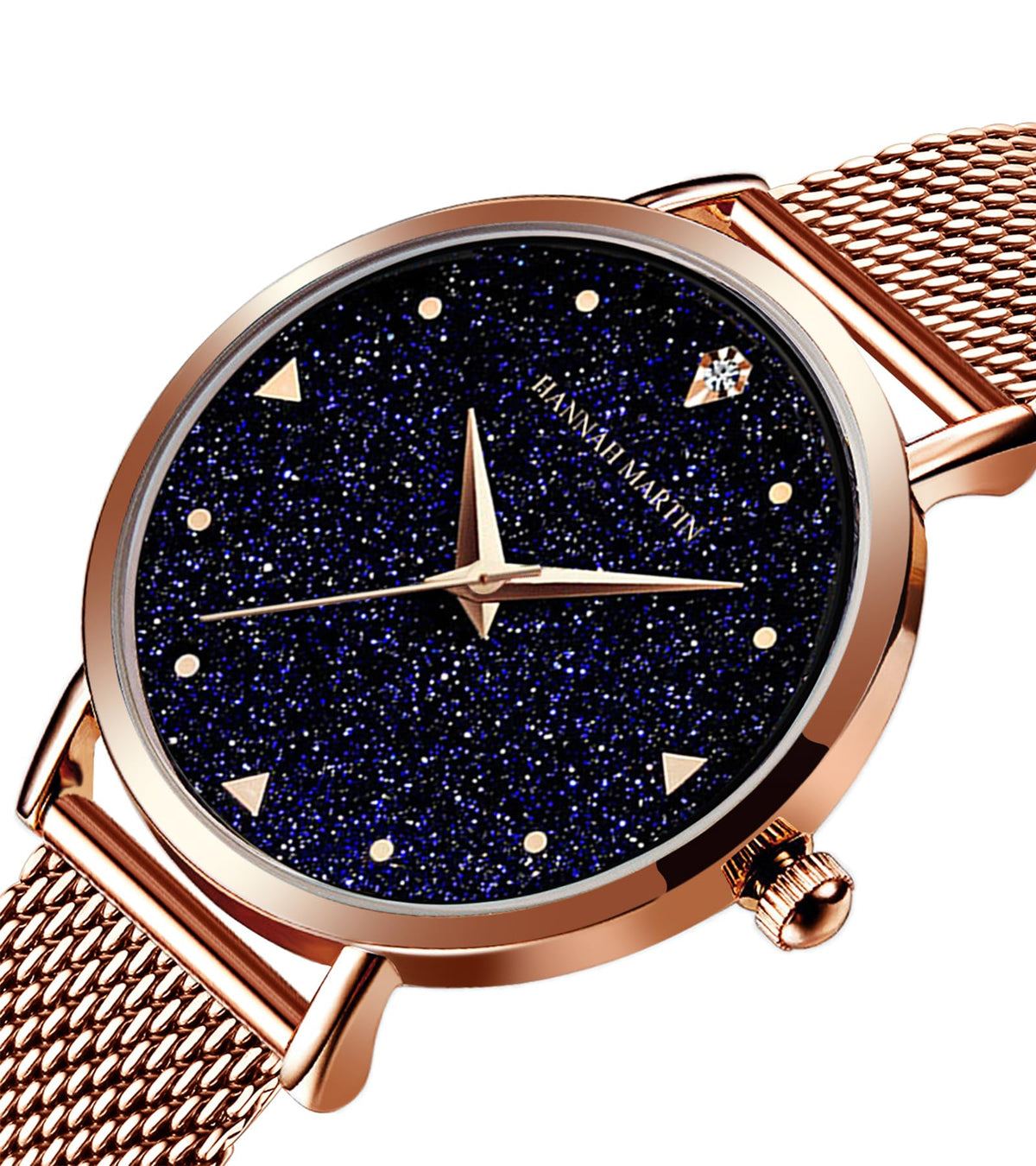 HANNAH MARTIN Watches for Women Analog Women's Watch with Stainless Steel Expansion Band Minimalist Slim Dial 30M Waterproof Ladies Dress Wristwatch for Casual Daily Business