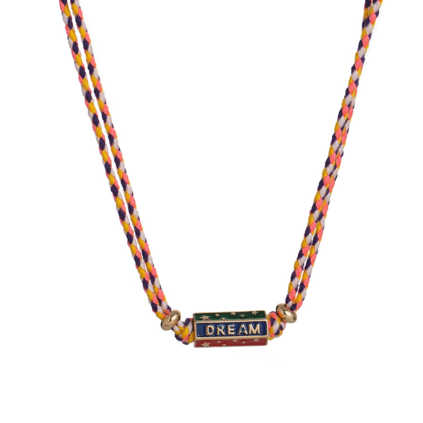 Bohemian style colorful love pendant necklace bracelet