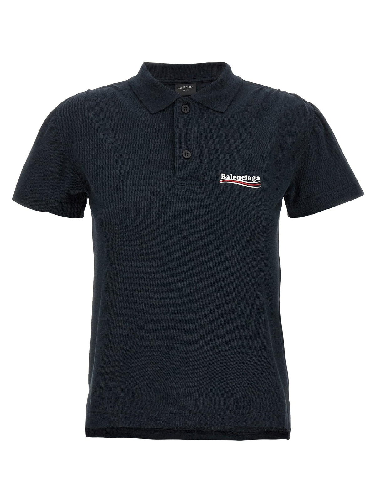 Balenciaga Women Balenciaga Women Logo Embroidery Polo Shirt