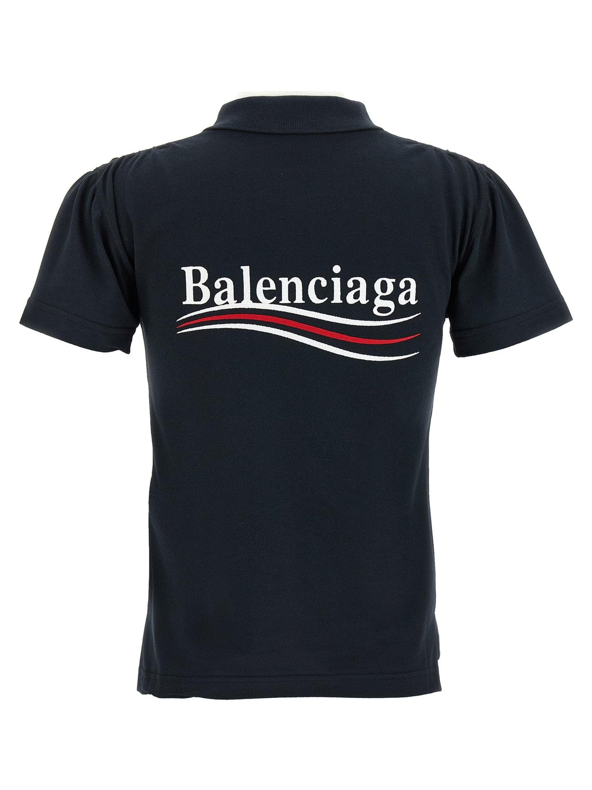 Balenciaga Women Balenciaga Women Logo Embroidery Polo Shirt