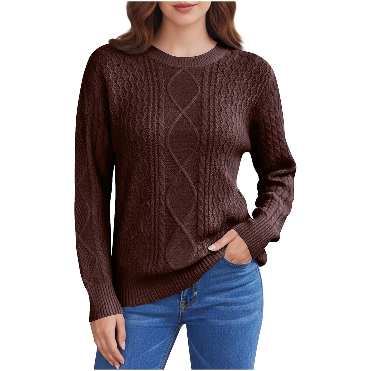 European And American Cross-Border Autumn And Winter New Loose Long-Sleeved Knitwears Retro Lazy Twisted Twist Knitwears Women's Pullover Knitwears