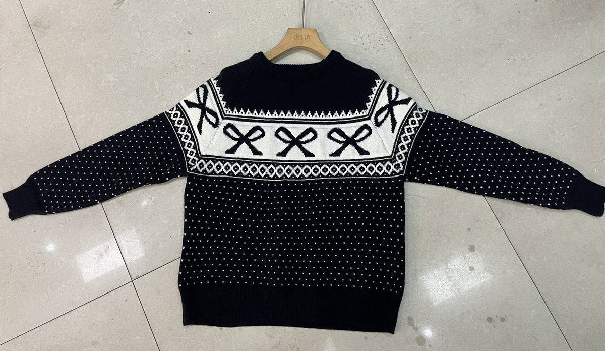 Cross-border AutumnWinter Women's Jacquard Knitted Sweater For Women