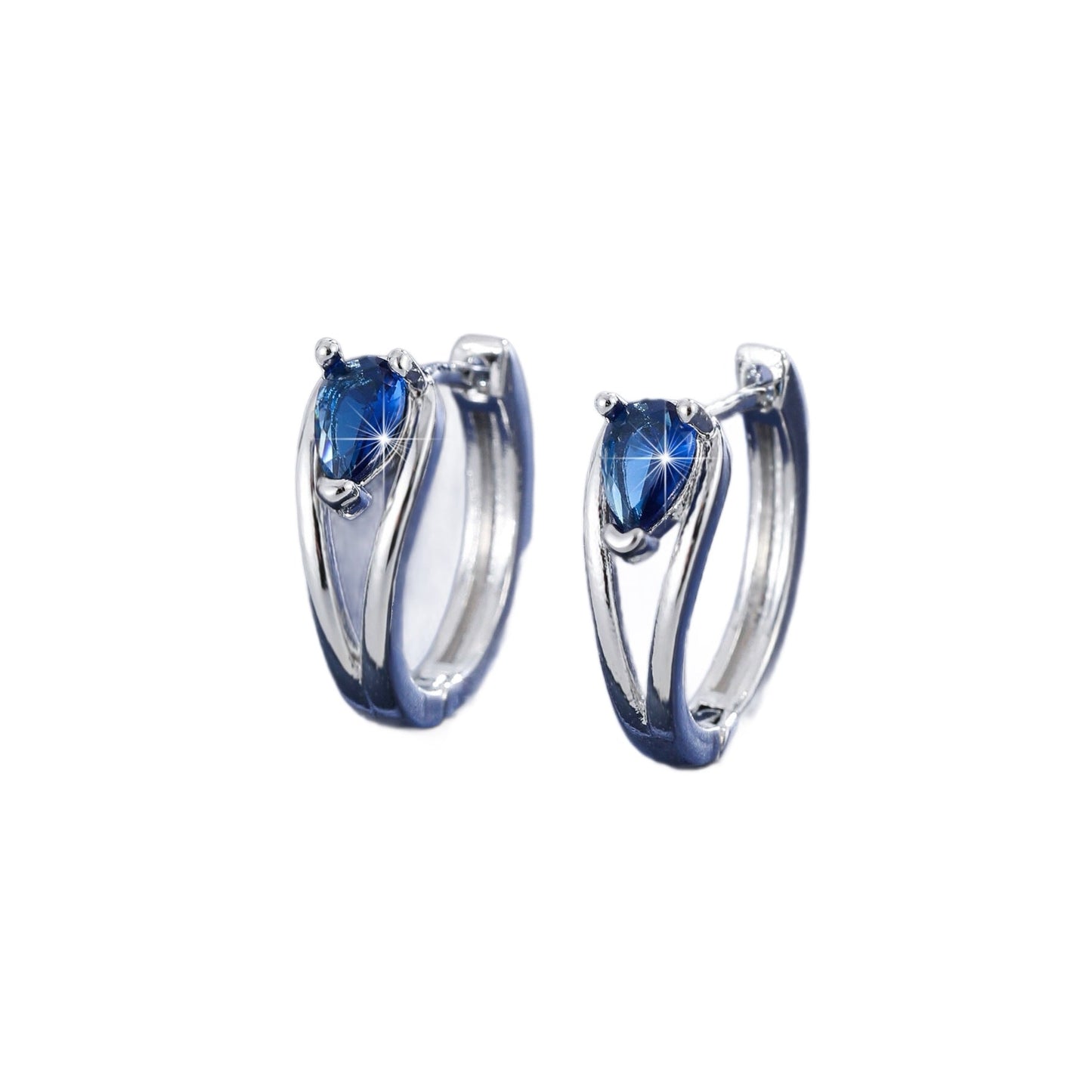 Simple And Stylish Water-drop Double-twist Ear Clips For Women