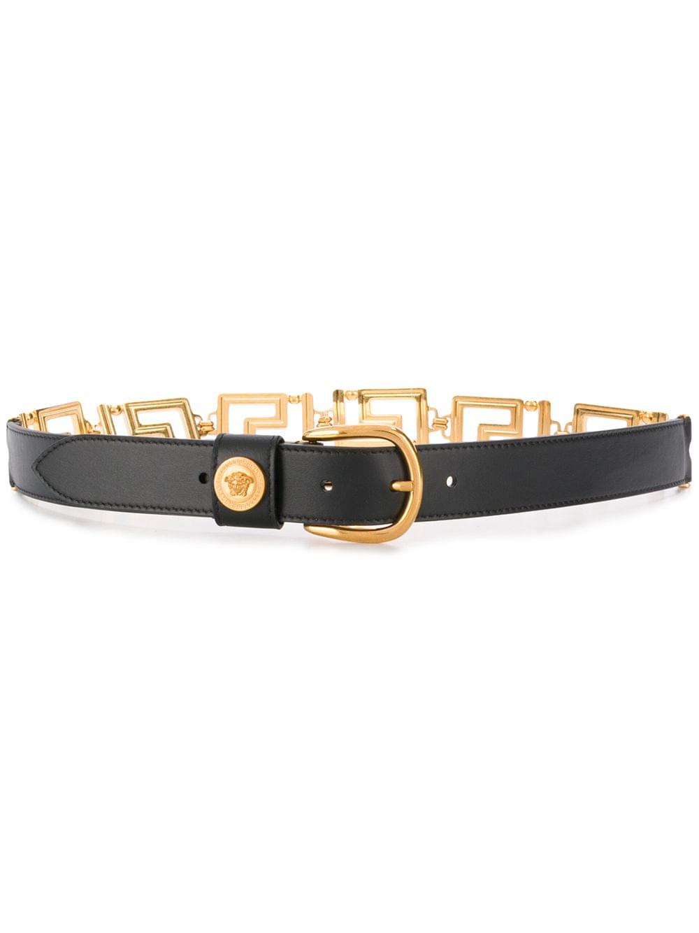 Versace Women Versace Women Belt With Greek Key Buckle