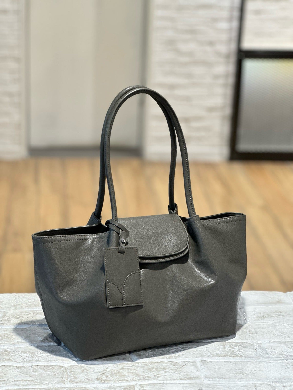 New Cross-Border Niche Design Genuine Leather Tote Bag, Versatile Vegetable-Tanned Leather High-End Shoulder Bag, Lazy Style Underarm Bag