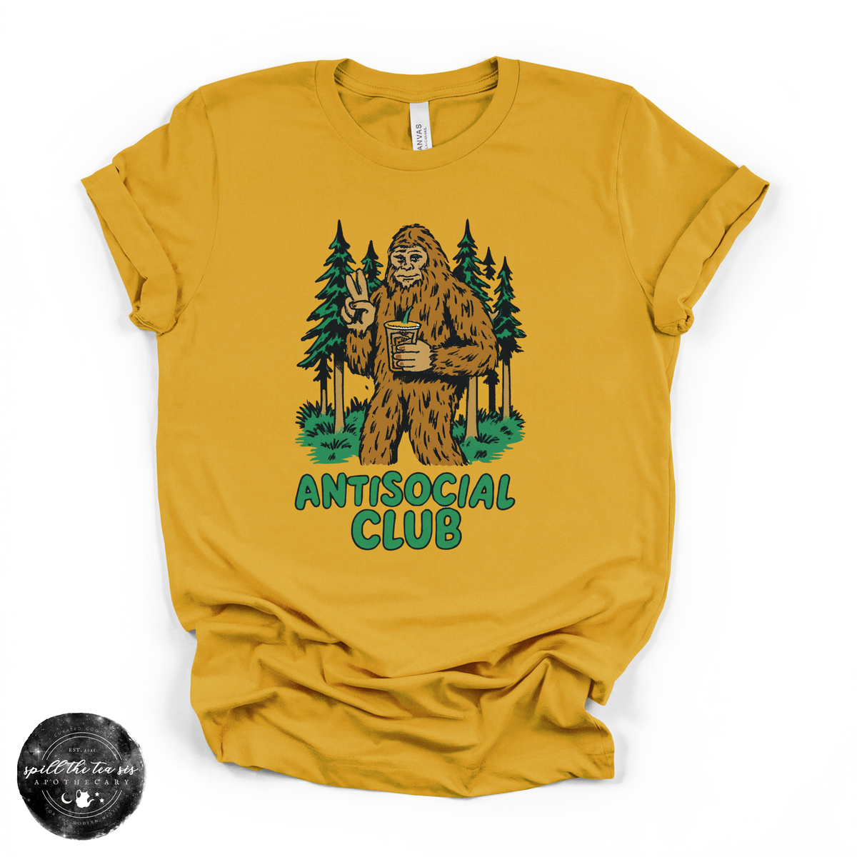 Antisocial Bigfoot Tee | Funny Sasquatch Graphic T-Shirt
