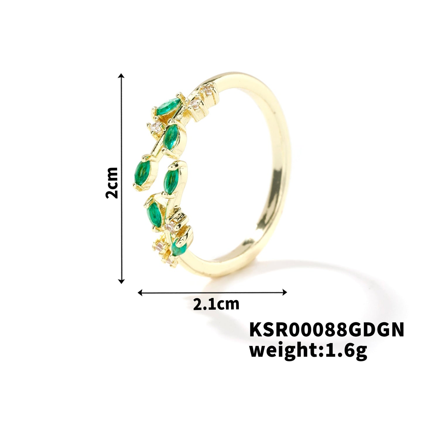 Womens Personality Leaf Ring