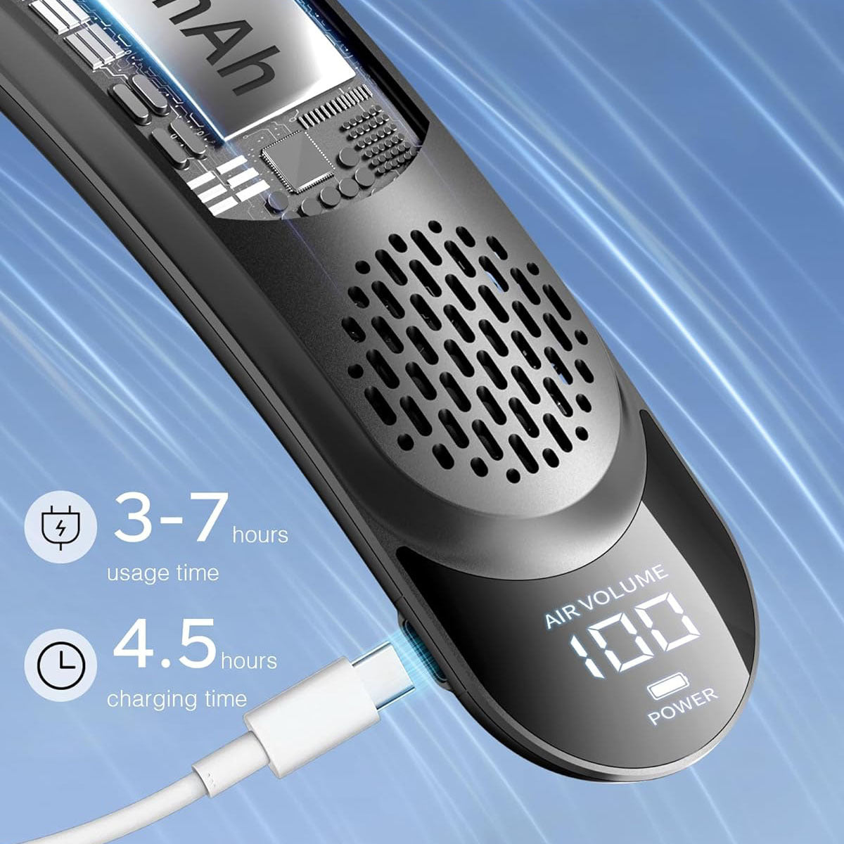 Quad-core USB Halter Fan With Strong Wind