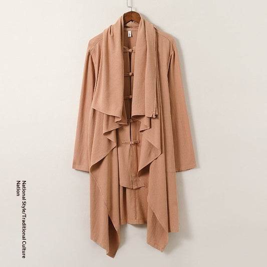 Linen Hanfu Casual-style Trench Coat Tang-style Shirt