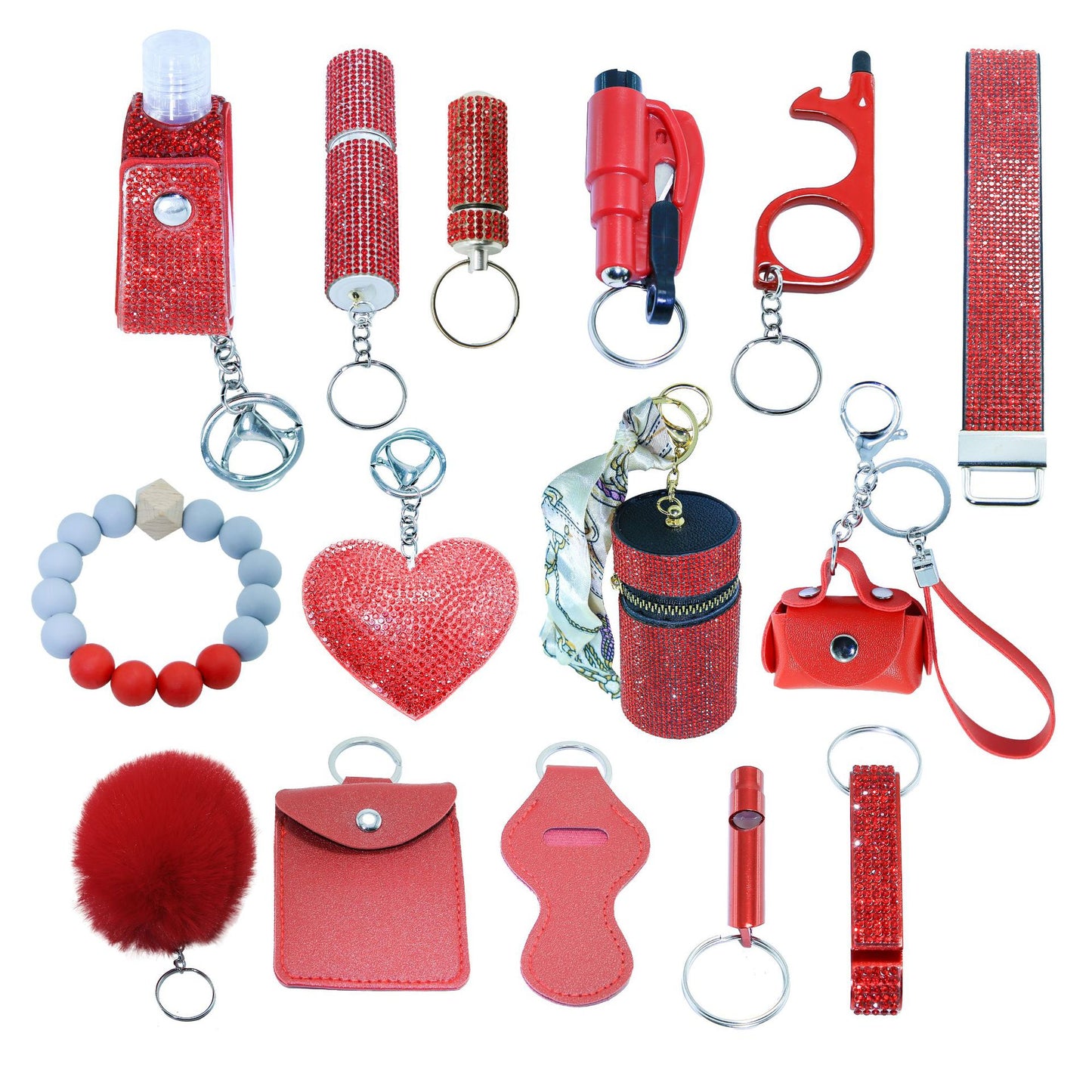 Portable Fifteen-Piece Keychain Set