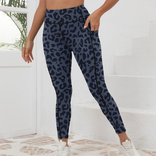 Leopard-print High-waisted Leggings For Women